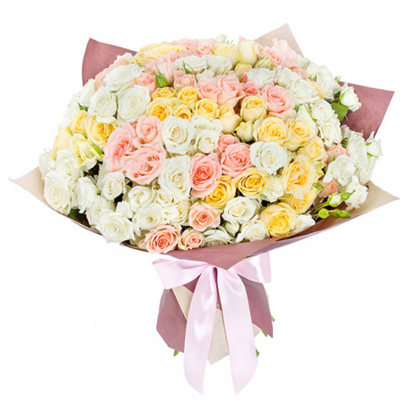 Light Rose Bush Bouquet