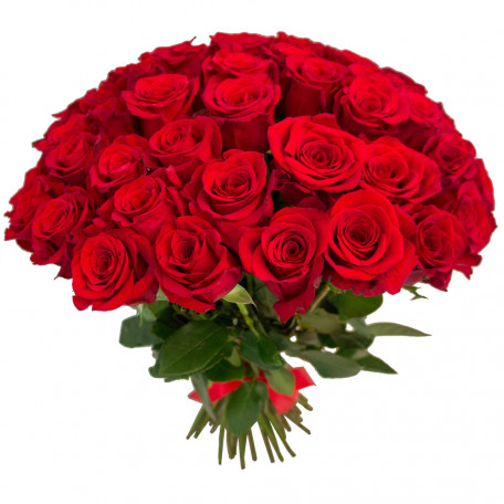 Bright Red Roses Bouquet